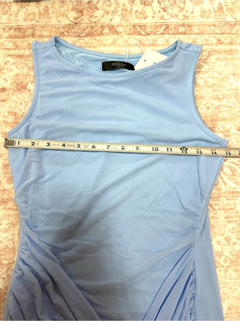 NWT 🩵 Twist Front Light Blue Dress - Picture 8 of 13